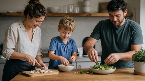 Cuisine en famille : organiser une semaine de repas sans stress