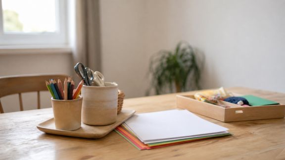 Créer un coin activités manuelles à la maison : conseils d'organisation