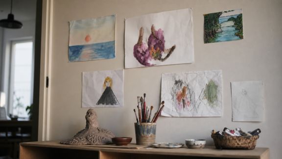 Créer facilement une mini-exposition d'art familiale à la maison